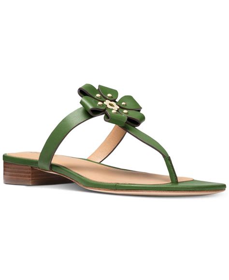 michael kors women's tara flat thong sandals|Michael Kors Women's Tara Ankle Strap Platform Sandals Shoes .